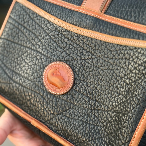 Vintage Dooney & Bourke Leather Crossbody Bag Black Brown - Picture 5 of 12